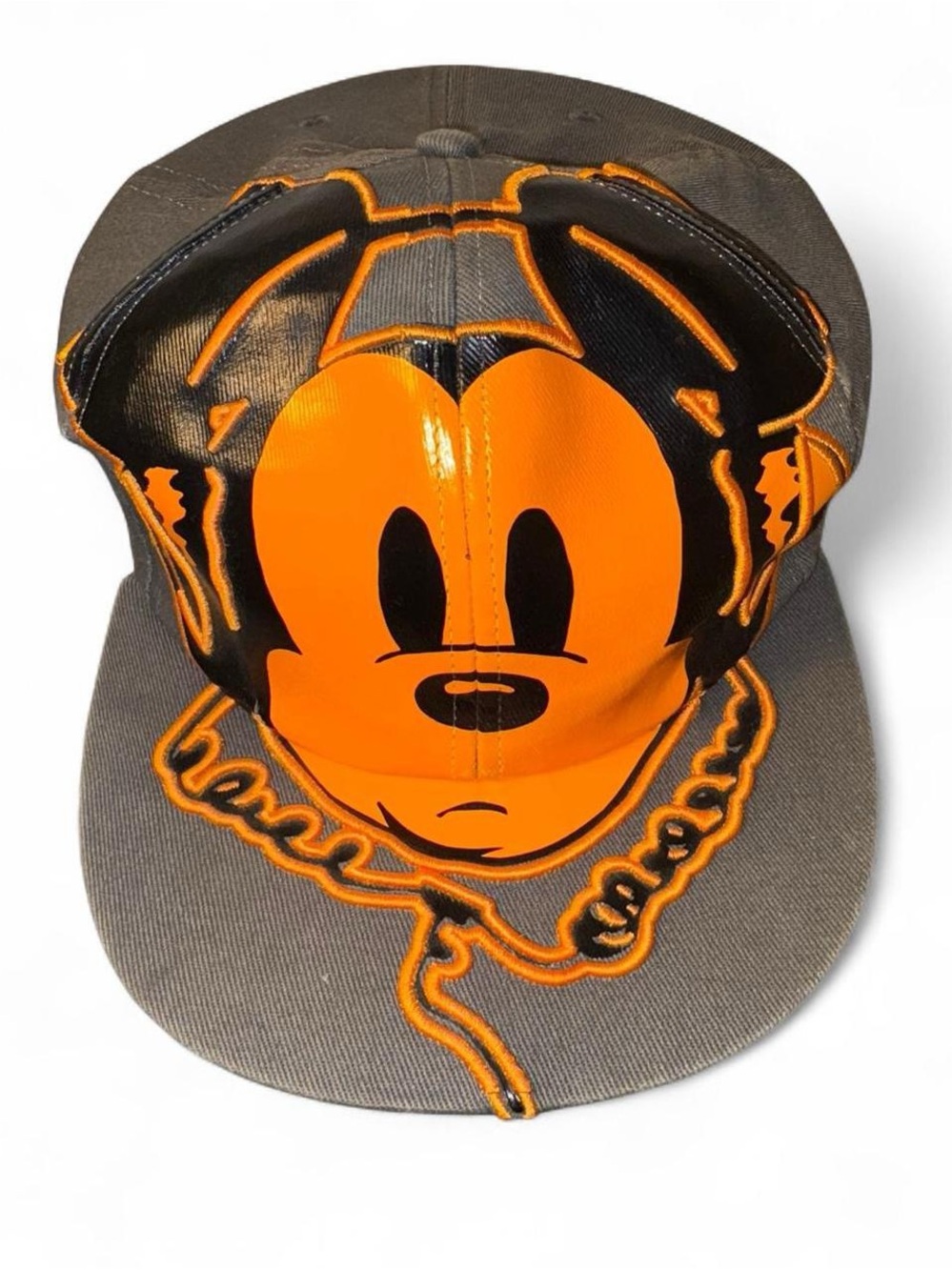 Disney Gray and Orange Mickey Mouse Snapback Hat
